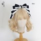 Velvet Bowknot Lolita Style Headbow Hair Clip (LG109)